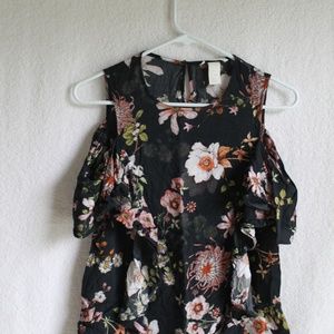 Blouse, Short Sleeve, Floral